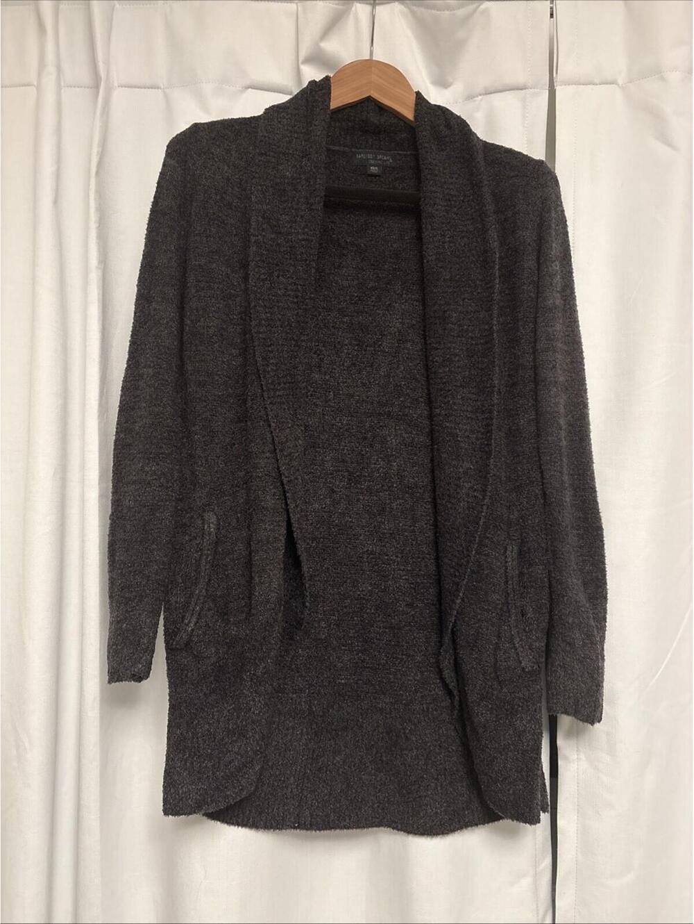 Barefoot Dreams CozyChic Lite Open Front Shawl Collar Cardigan Gray Size XS/S